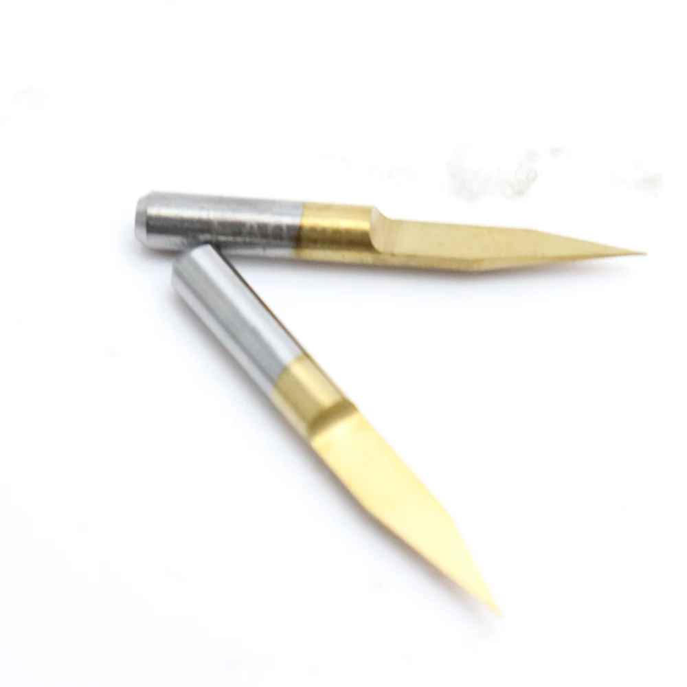 10Pcs ดีบุกเคลือบ3.175Mm Shank PCB แกะสลัก Bit 15/20/30/45/60องศา PCB เครื่อง router Bit Milling เครื่องมือ V รูปร่างแกะสลัก Cutte