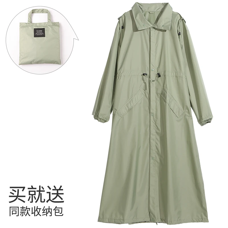 Long Raincoat Women Men Waterproof Windproof hooded Light Rain Coat Ponchos Jacket cloak Female Chubasqueros White Coat Inside