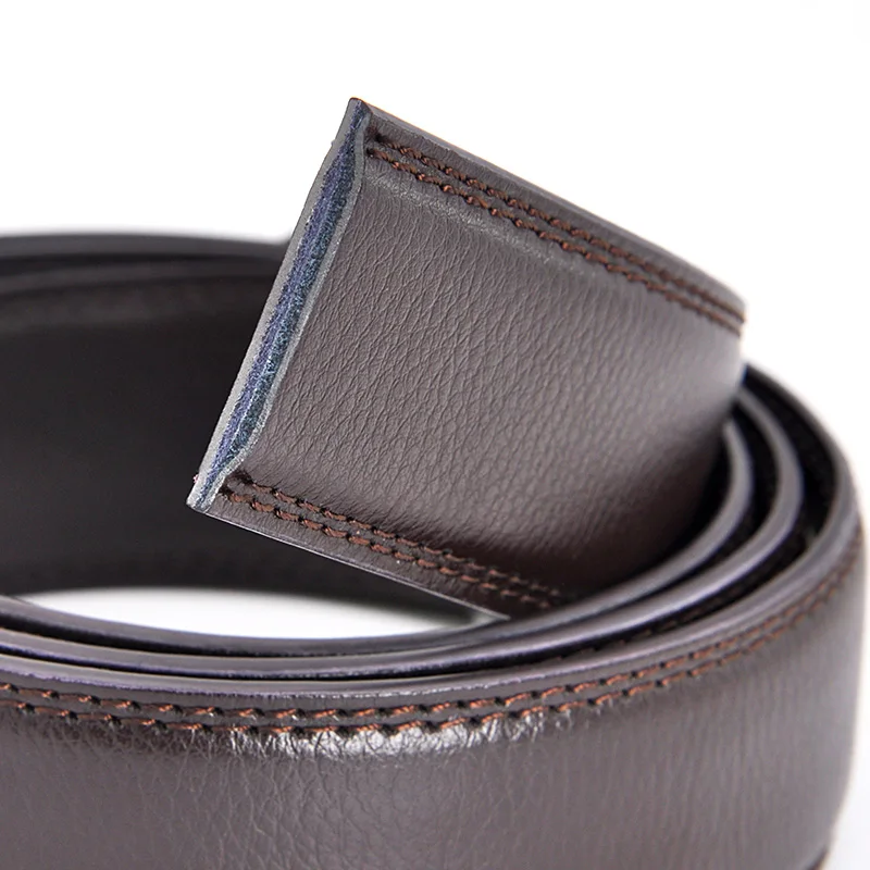 Leather Belt Without Buckle Men's Automatic Buckle Belts No Buckle Ratchet Strap Good Quality Male Belts