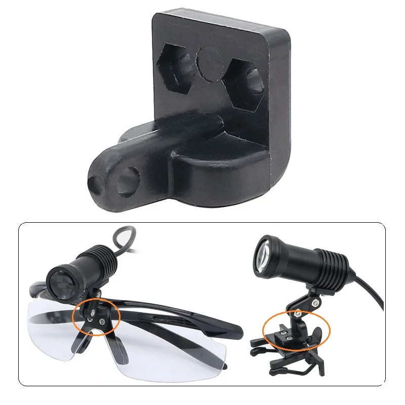 L-type Adapter Clip for Dental Head Light Useful Accessories for Install Headlights or Glasses Dental Loupes Parts