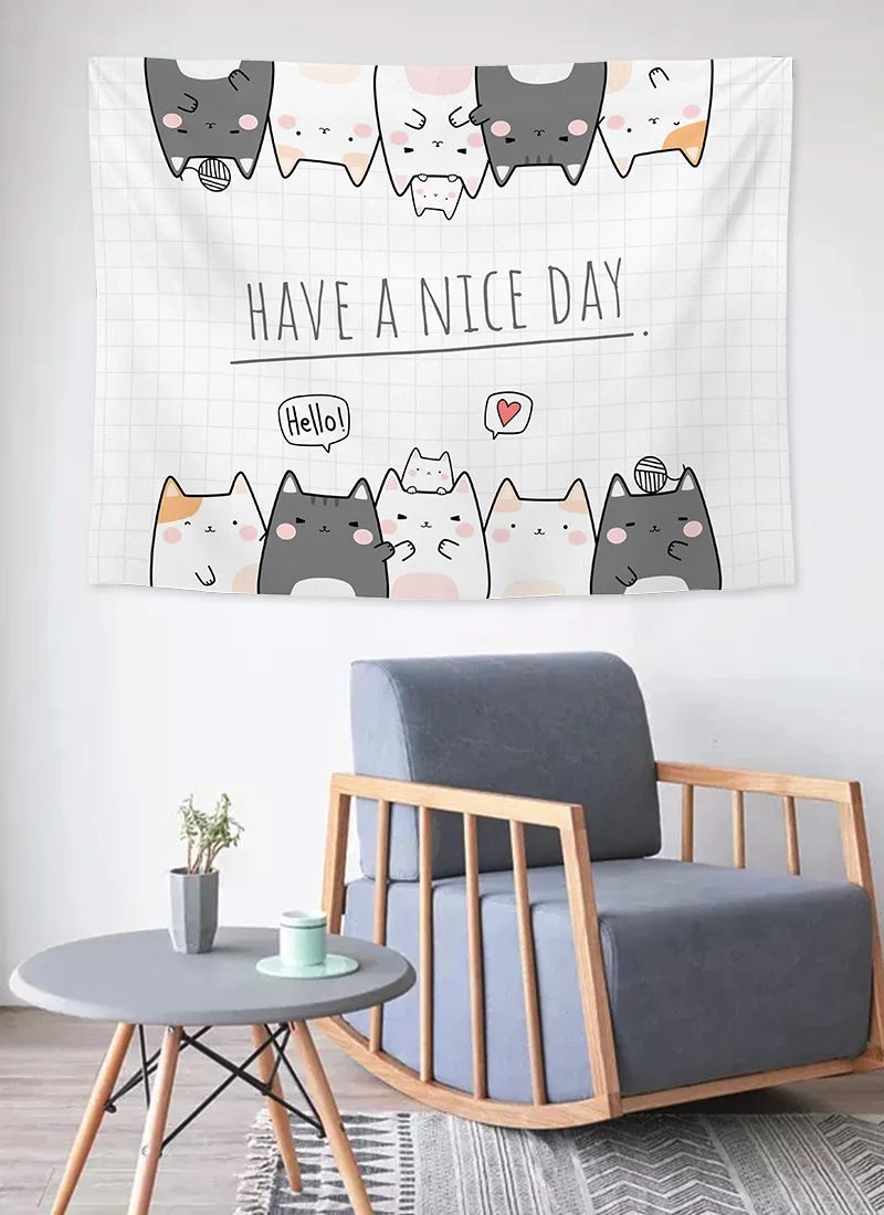 Home Decoration Accessories Ins Background Cloth Cute Girly Kawaii Room Decor Tapestry Wall Hanging Aesthetic Room Decor Mural