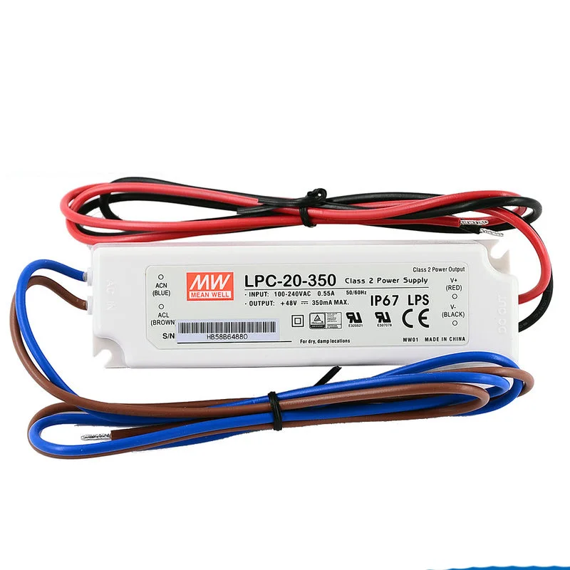 (MEANWEL)LPC-20/35/60/100/150 LED Driver acdc -350/500/700/1050/1400/1750/2100/2450 mA  Constant current for LED related fixture