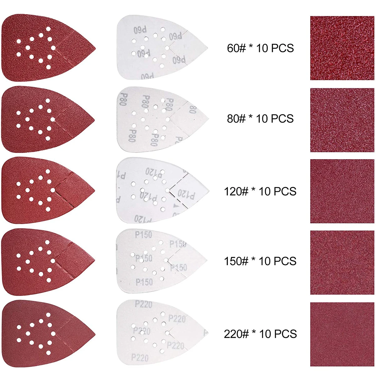 Assortimento di carta vetrata in acciaio inossidabile per metallo