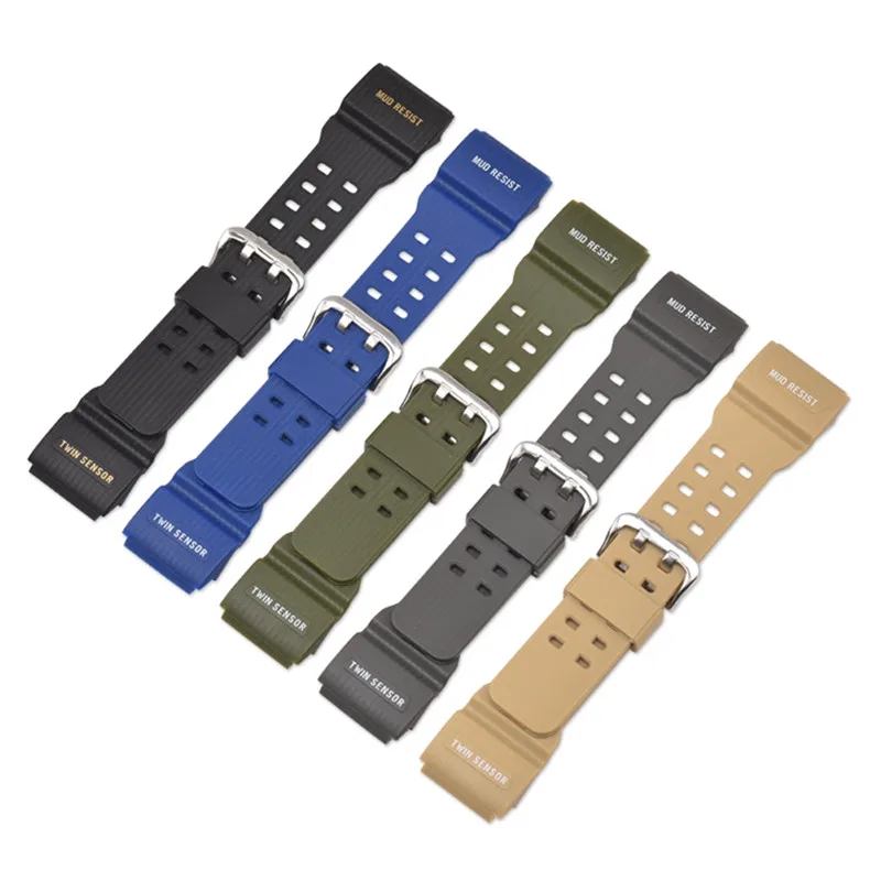 Silicone Strap for Casio G-SHOCK GG-1000 GWG-100 GSG-100 Men Replacement Resin Watch Band Sport Waterproof Bracelet Accessories