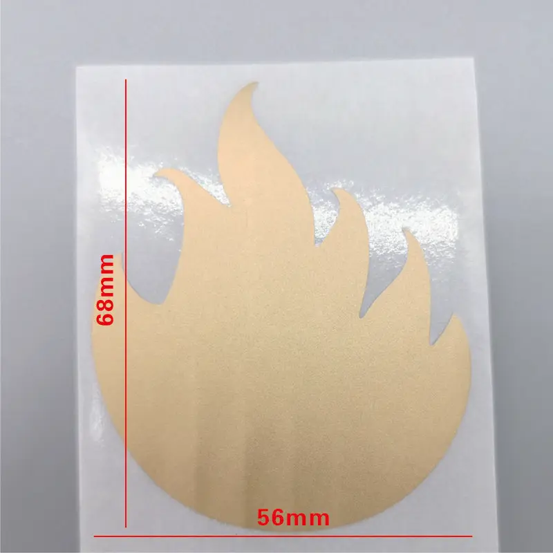 50pcs Scratch Off Stickers  56*68mm Golden flame shape Color Blank For Secret Code Cover Home Game Wedding Message