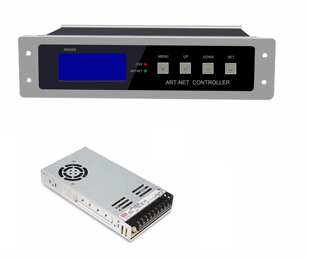 Input AC110-22V Programmable Artnet  Controller;Output DC5-24V 4 channels For WS2811 WS2812B  SK6812 work with Madrix/Mad-show