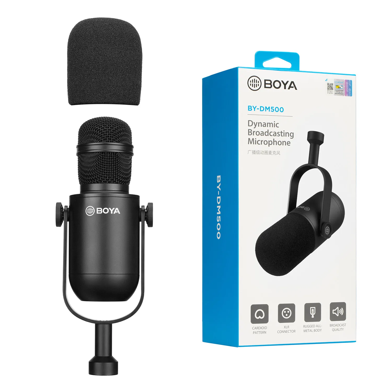 BOYA-ダイナミックマイク,M500プロフェッショナル,コンピューター,ライブストリーミング,呼び出し,レコーディング,スタジオ,パフォーマンス用
