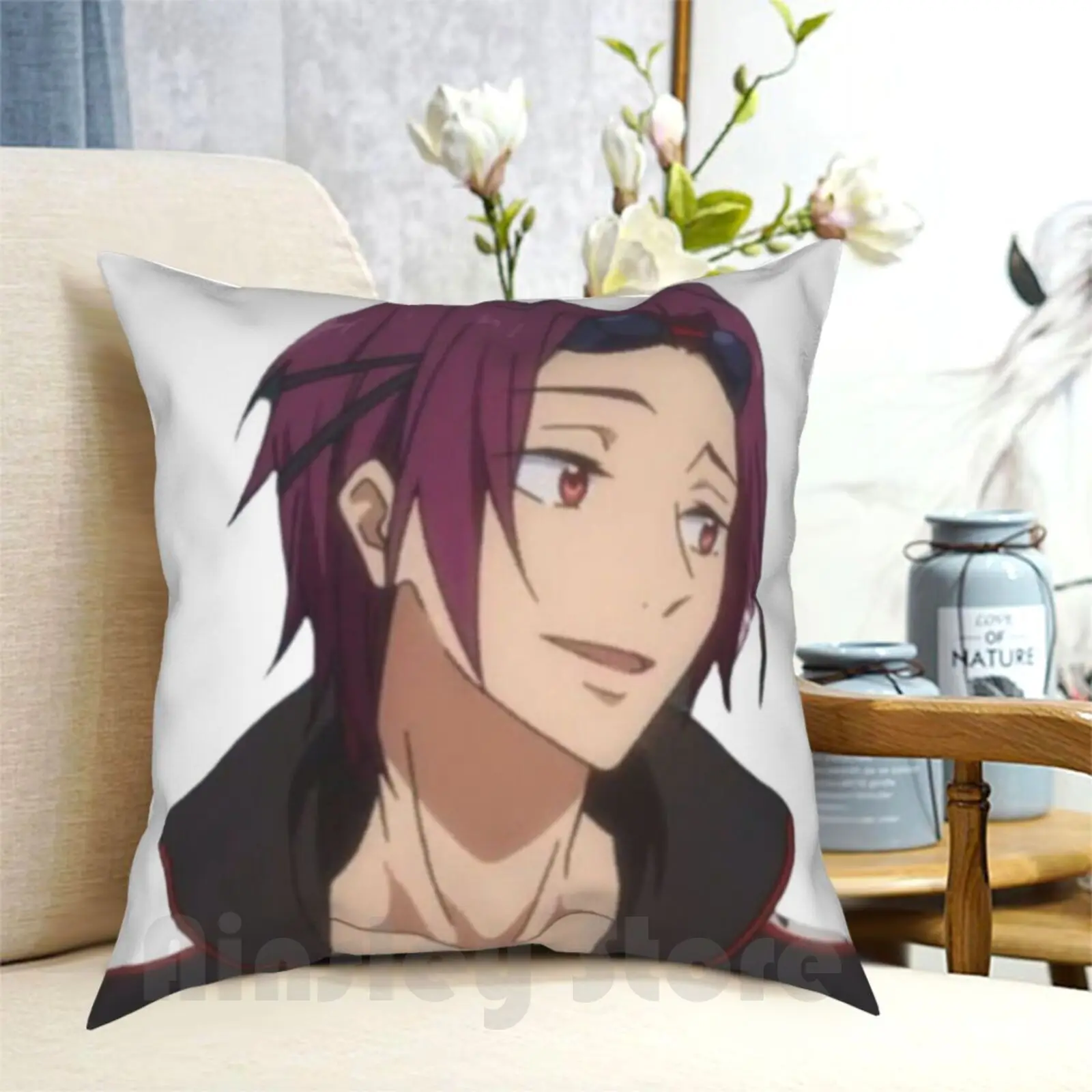 

Rin From Free! Pillow Case Printed Home Soft Throw Pillow Rin Matusoka Rin Matsuoka Free Swimming Anime Manga Japanese