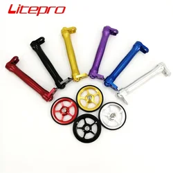 Litepro Easywheel & Extension Bar Telescopic Rod For Brompton Rear Racks Easy Wheel