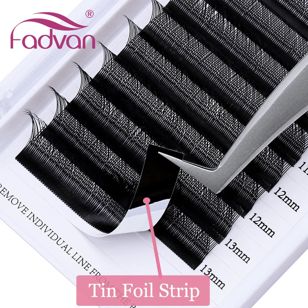 Fadvan YY Shape Eyelash Extensions 0.05 Soft Natural Split Tip Y Lashes Makeup Supplies