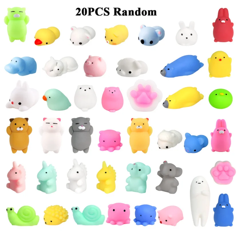 bag with squishy  Stress Toy Reward Toys for Kids Kawaii moj moj Adult Venting Child Gift