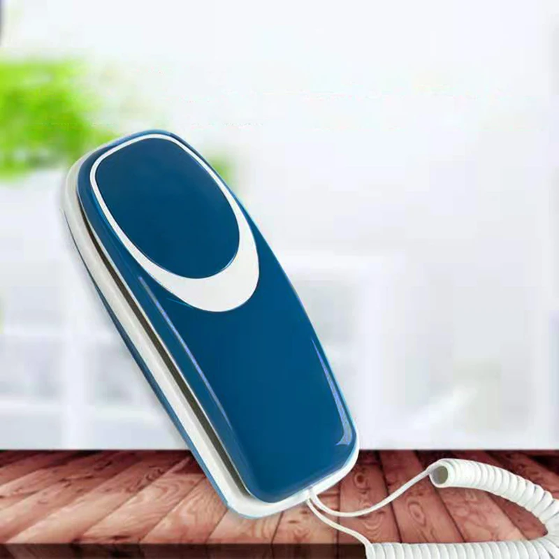 Mini Desktop Corded Landline Phone Fixed Telephone Wall Mountable Mute/Pause/Redial Functions For Home Hotel Office Bank