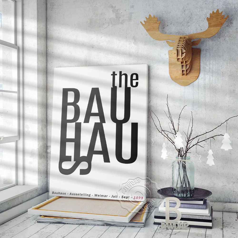 Bauhaus Art Minimal Shape Poster German Poster, Bauhaus 1923 Retro Prints Poster, Geometric Shapes Modern Art Wall Picture Decor