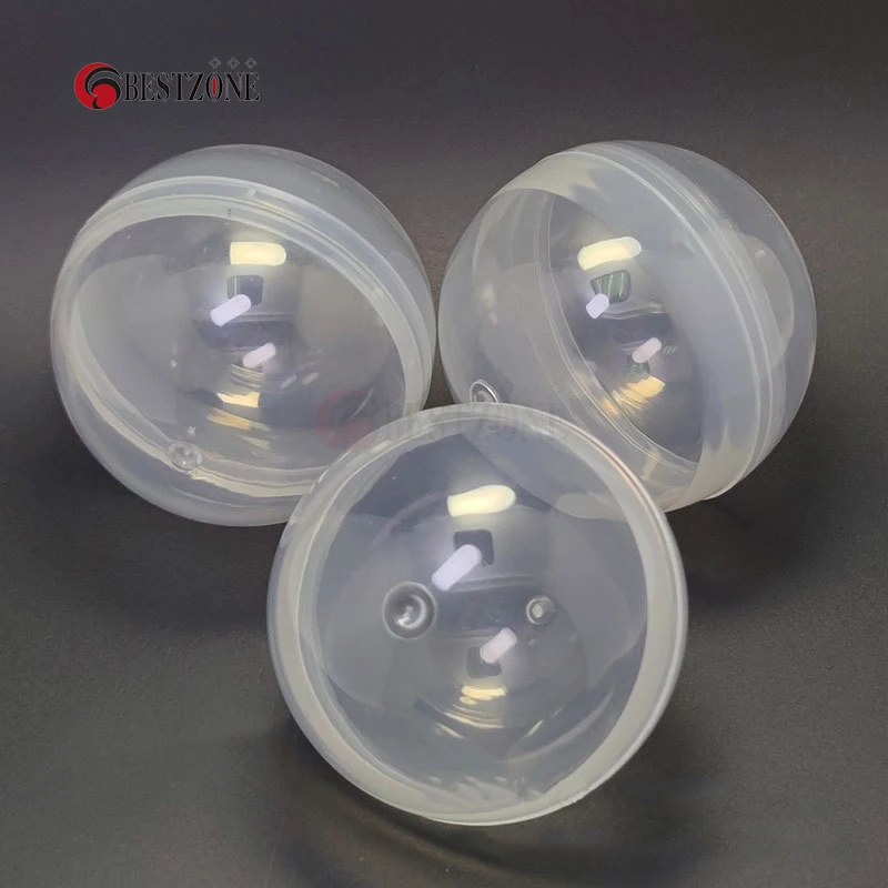 20Pcs/Lot 75MM Diameter Transparent Plastic PP Capsules Toy Balls Round Empty Shell Container For Vending Machine Nice