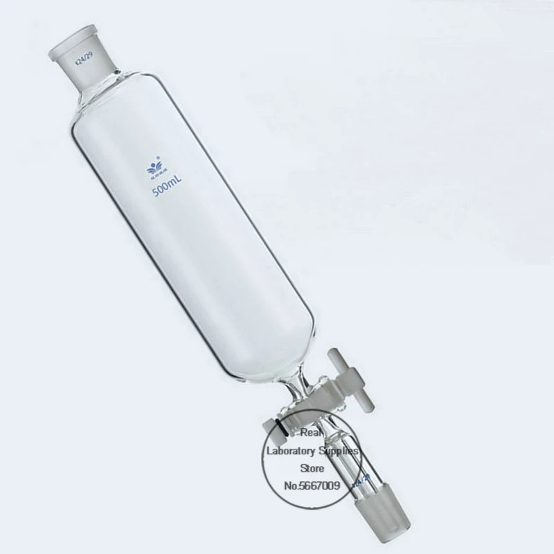 Imagem -05 - Funil Separador Cilíndrico de Vidro para Experiências Químicas Laboratório do Borosilicato 10ml a 1000ml pc