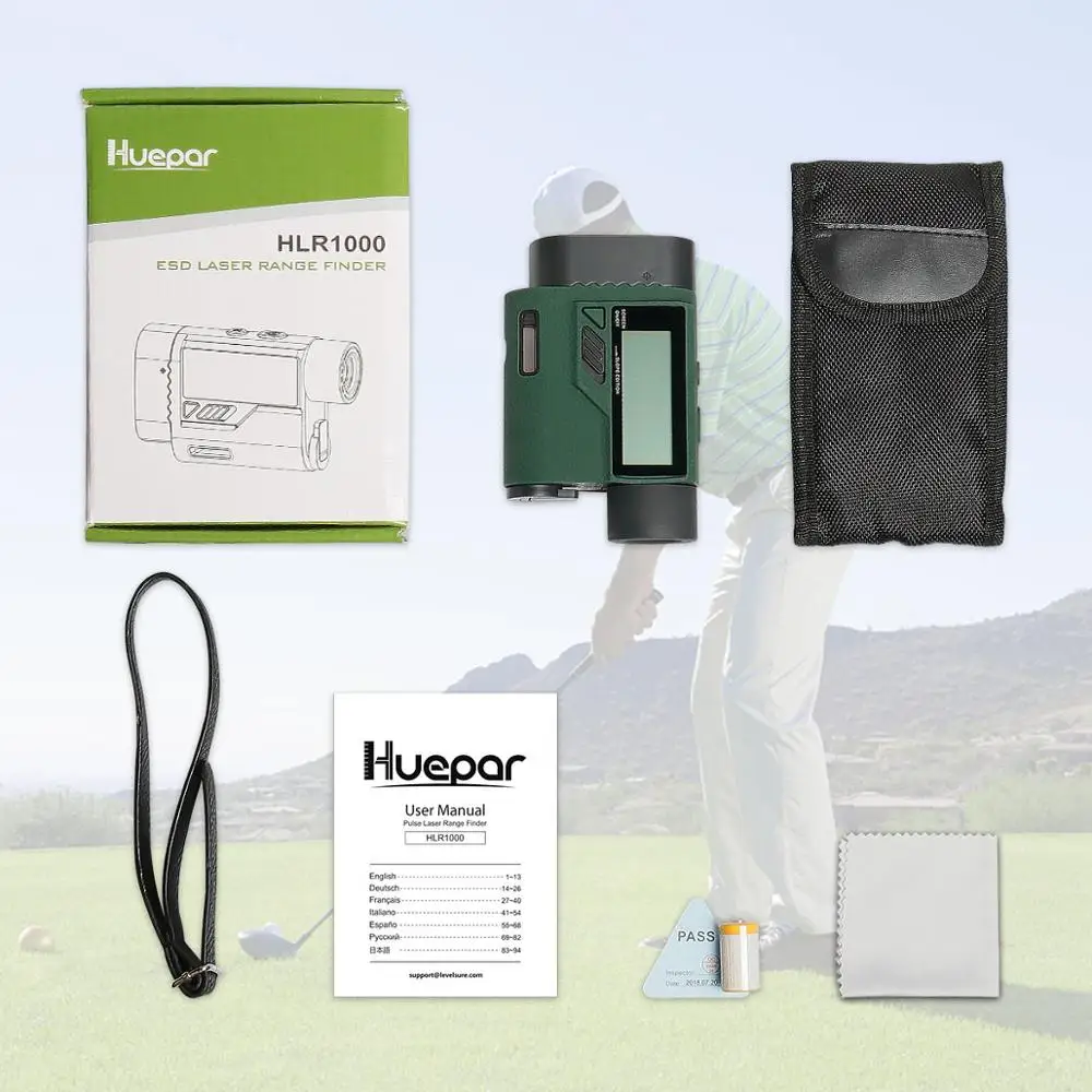 Huepar Télémètre Laser Télescope 1000M Télémètre Laser Golf Chasse Mesureur Laser Ruban Pour Mesurer Sports Roulette