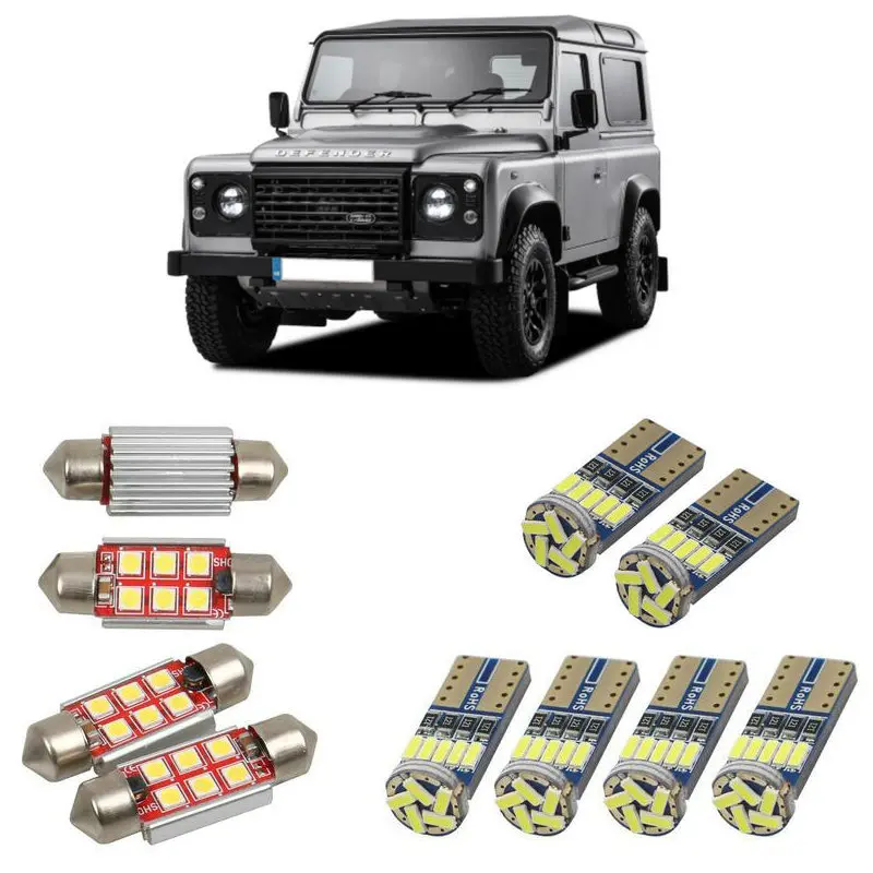 Interior led Car lights For Land Rover defender station wagon l316 bulbs for cars License Plate Light 8pc