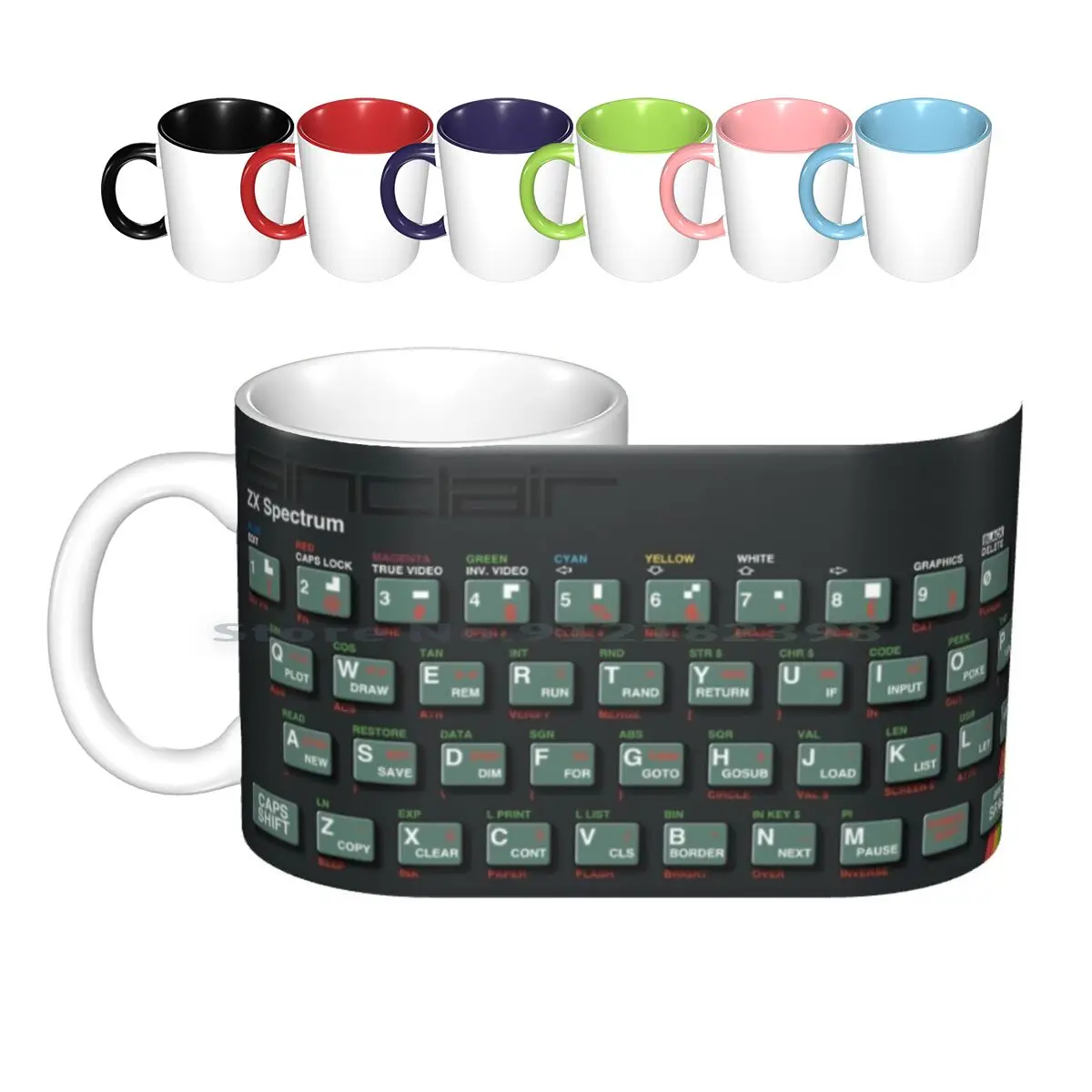 Zx Spectrum Ceramic Mugs Coffee Cups Milk Tea Mug Retro Retro Retro Gaming Zx Spectrum 8 Bit Creative Trending Vintage Gift