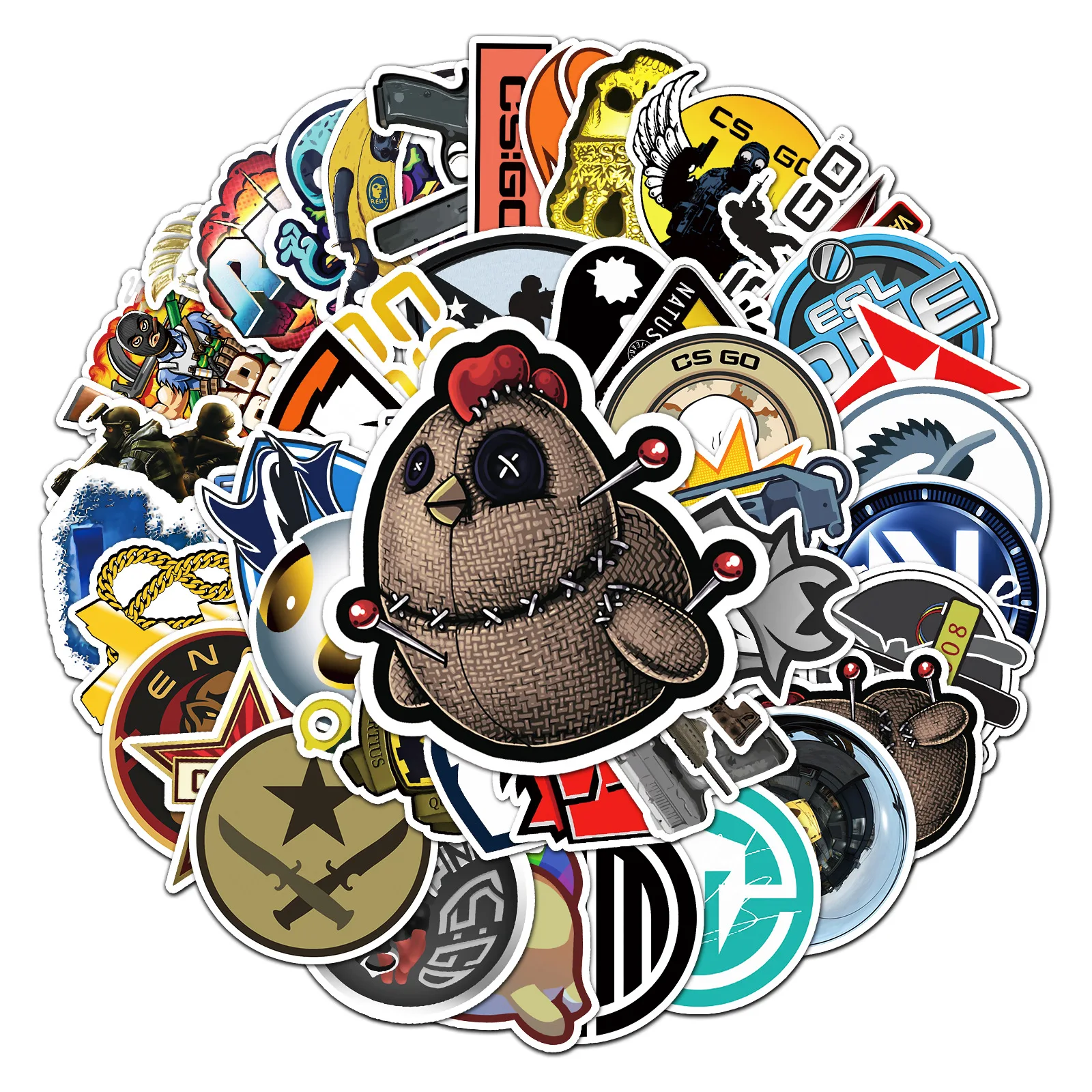 10/30/50PCS Cs Go Personality Game Cartoon Graffiti Waterproof Sticker Suitcase Notebook Skateboard Refrigerator HelmetWholesale