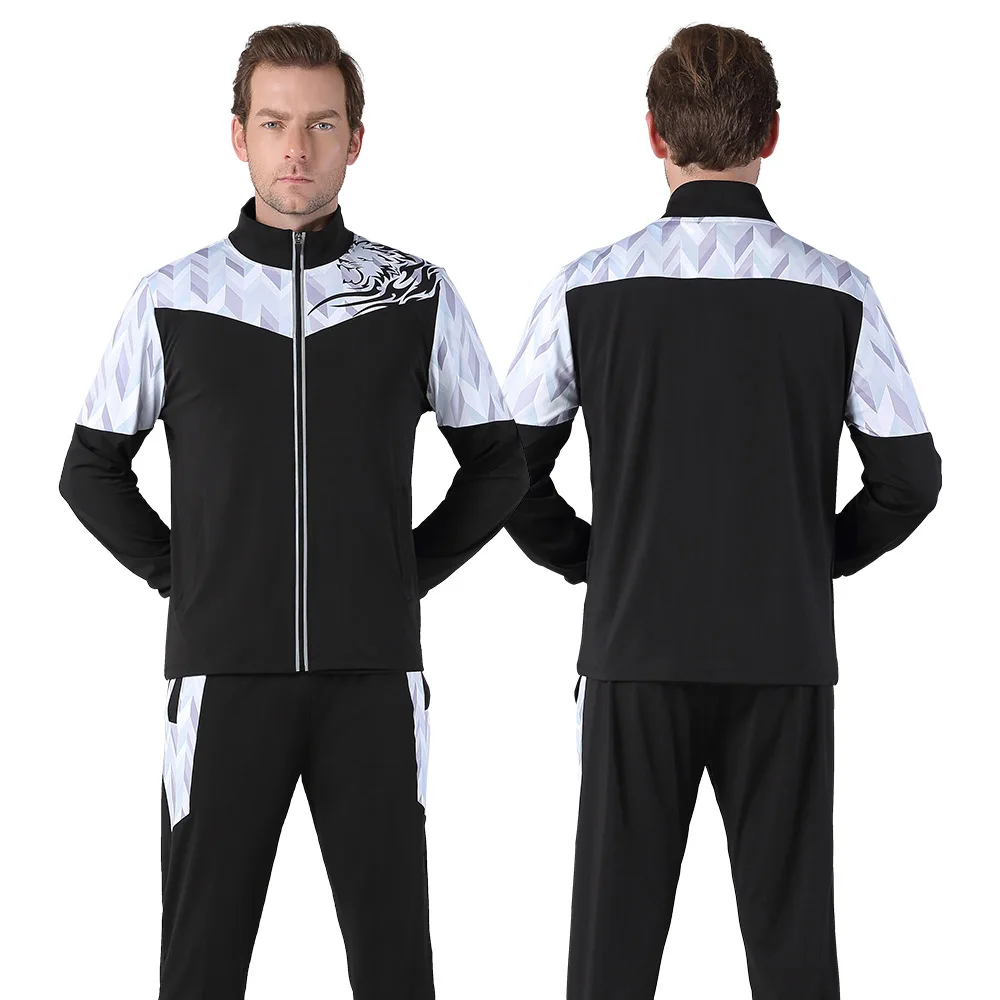 Zhouka custom tracksuit design wholesale track suit keep warm long tracksuits running wear jogging suits men