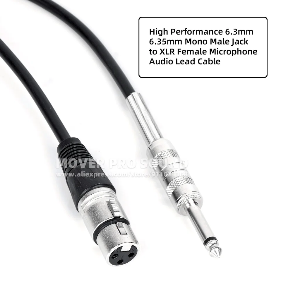 Geekria Cable XLR (Hembra) A 6.35mm (Macho) 3m: Balanceado Para Micrófonos Shure SM7B, SM58, MV7X Y Más