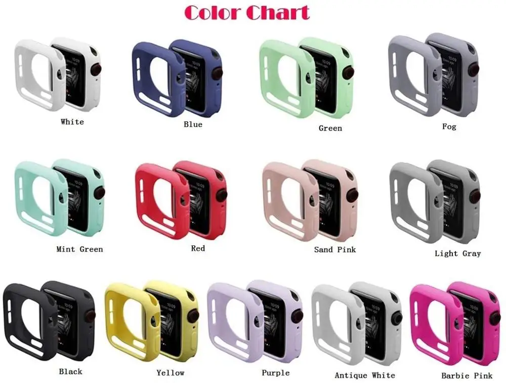 Silicone Case For Apple Watch Ultra 9 8 7 6 5 4 se Cover Accessories For iWatch Series 38mm 40mm 41mm 42mm 44mm 45mm 49mm bumper