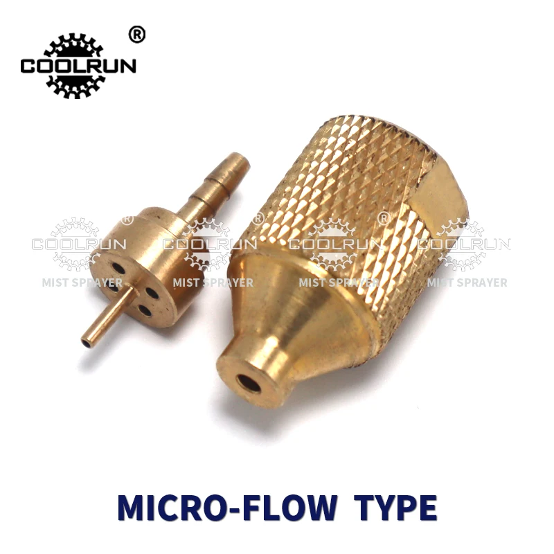 Standard and Micro-Flow Brass Nozzles For CoolRun CNC Mist Sprayer