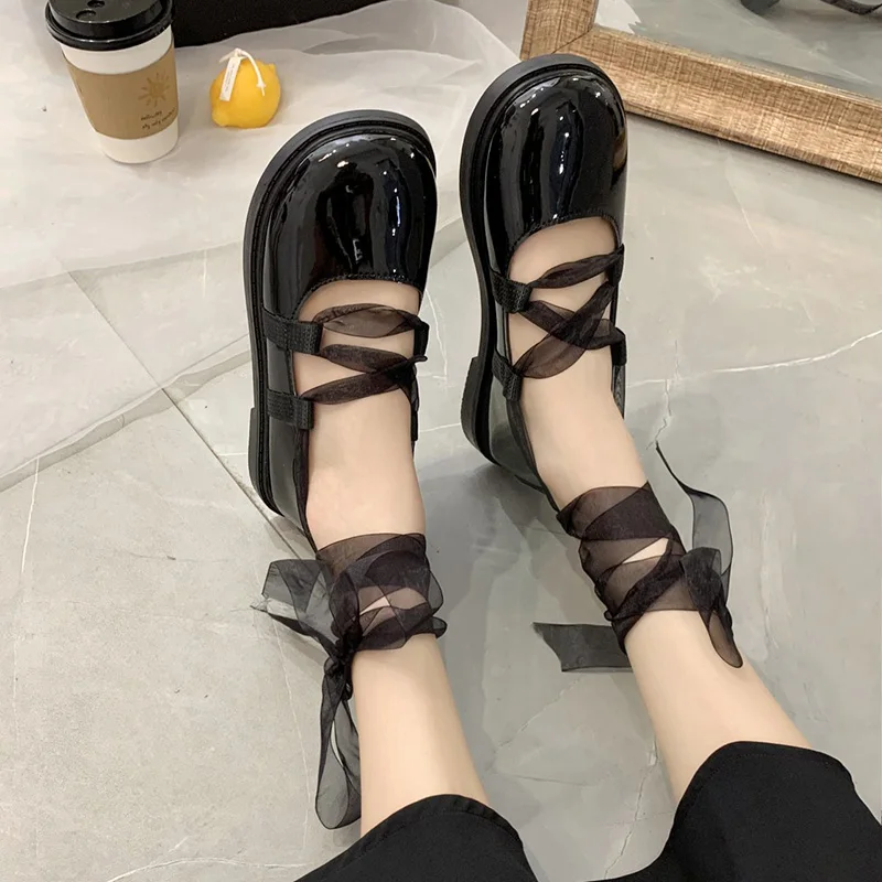 Schwarz Strap Kleine Leder Schuhe Japanischen frauen JK Schuhe 2021 Sommer Dünnen Flachen Mund Vielseitig Retro Britischen Stil Pumpen