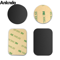 ANKNDO 0.3mm Thin Metal Plate For Magnetic Phone Holder 3M Strong Adhesive Iron Sheet Sticker For Phone Stand Auxiliary Gasket