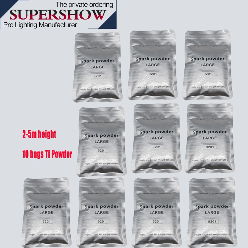 

10packs Ti powder for wedding&dj stage cold fireworks sprayer Cold Spark Fountain Fireworks Sparkular Machine Consumables Powder