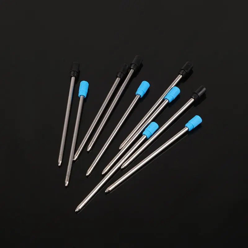 10pcs 볼펜 리필 교체 1.0mm 블루 블랙 잉크 컬러 학교 사무실 19QA