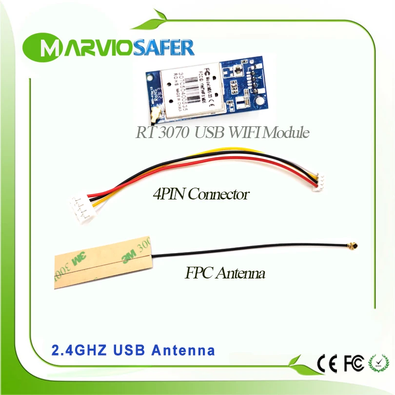 USB WIFI Module For Wireless CCTV IP Camera RT3070 5V VCC Supplier