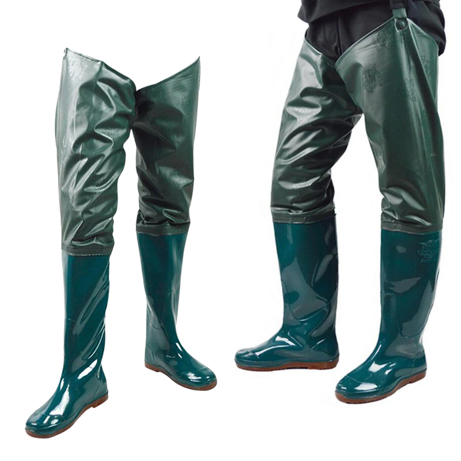 Botas subacuáticas para pesca, pantalones de agua de nailon y PVC, con suela calada, impermeables, ligeras, Unisex