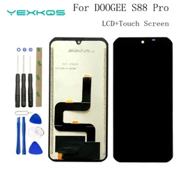 Doogee-tela lcd de 6.3 polegadas para doogee s88 pro, montagem e digitalizador touch screen para doogee s88 plus, painel de reparo de telefone celular, lcd + ferramentas