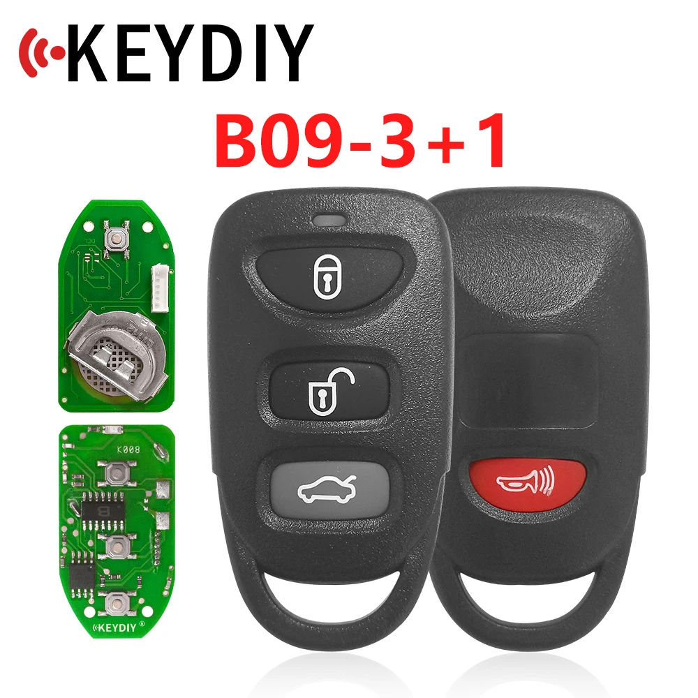 XNRKEY B Series B09-3+1 3+1 Button Universal KD Remote Key for URG200/KD900/KD200/KD-X2/Mini KD Key Programmer