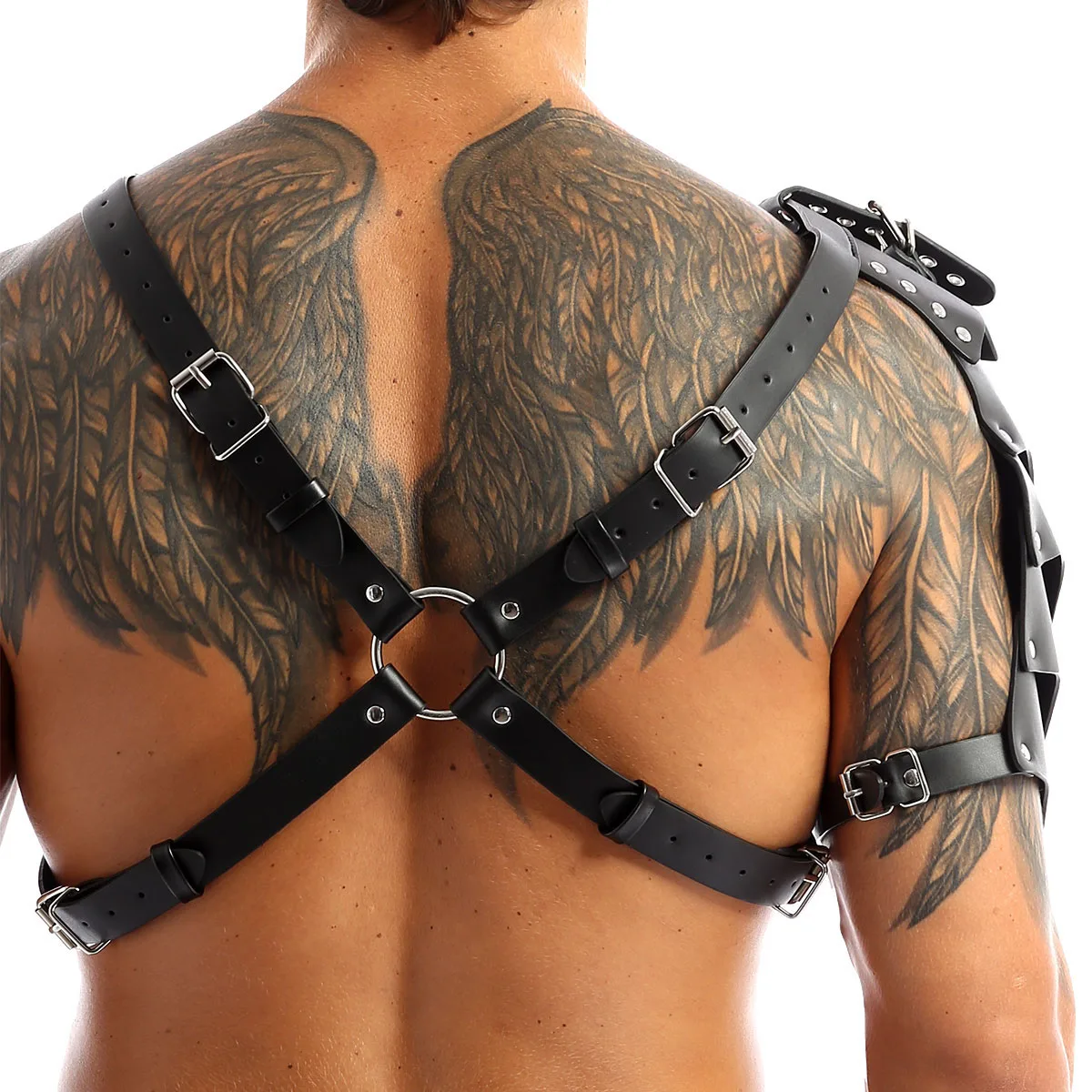 YiZYiF Zentai Harness Men Body Chest Harness Gay Belt Bondage Pirate Chest Costume With Armor Buckle Sexy Lingerie