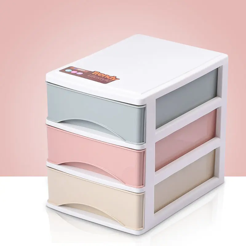 Office Desk Storage Cabinet Simple Drawer Cosmetic Storage Box Plastic Underwear Storage Box File Debris 2020 Hot E11199