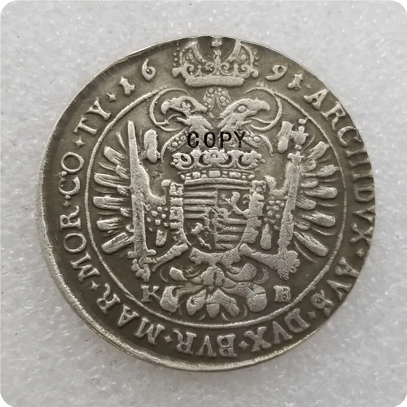 1691 Hungary Leopold Hogmouth Broad ThalerCopy Coin commemorative coins-replica coins medal coins collectibles