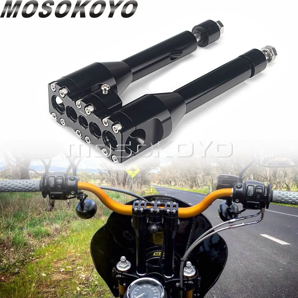 

For Harley Softail 6"-12" +1" Handlebar Riser Kit 38mm Motorcycle 1 1/2" Custom Club Straight Modular Handlebar Risers Top Clamp