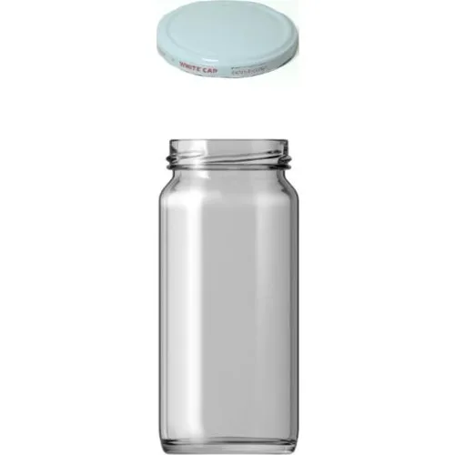 Pasabahce Glass Jar White Cover 244 cc Spice 10 Pcs