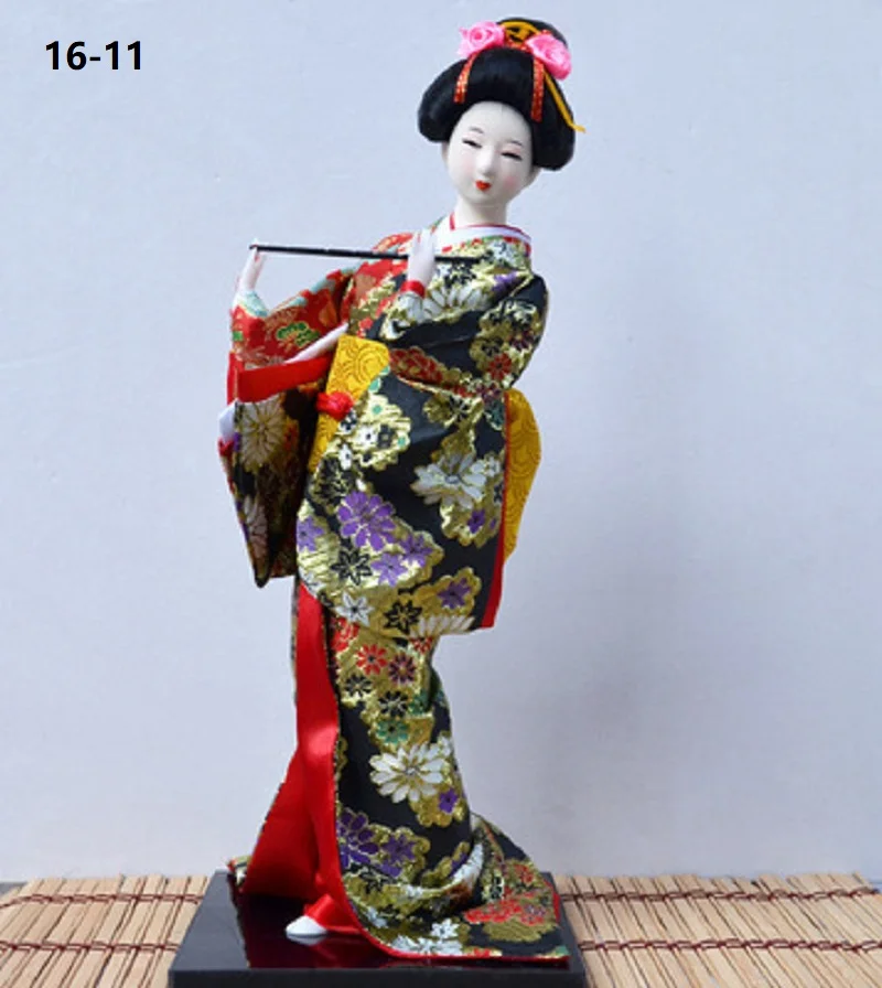 Japanese Beauty Woman Kimono Doll Folk 42CM Craft Geisha Puppet Home Hotel Decoration Ornament