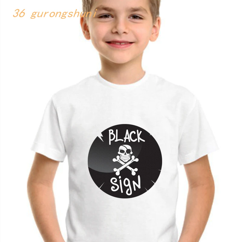 kid clothing t shirt boys t shirts cartoon skull Pirate boy t-shirts summer tops for girls shirts kids tshirt children clothes