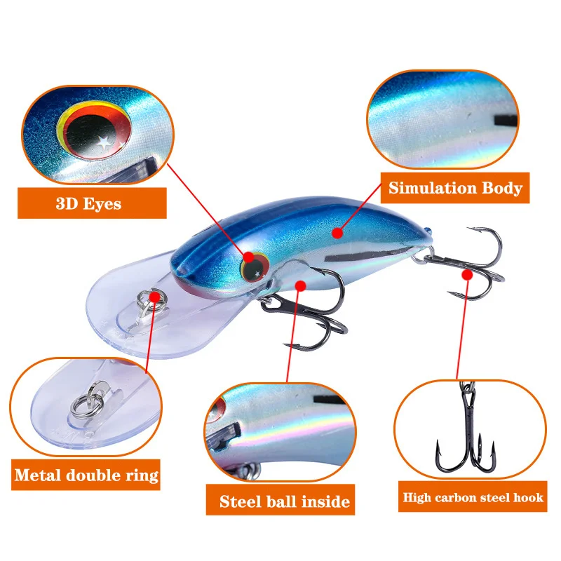 Crankbait flotante 10,5 cm para lucio y trucha en aguas profundas - imagen 4