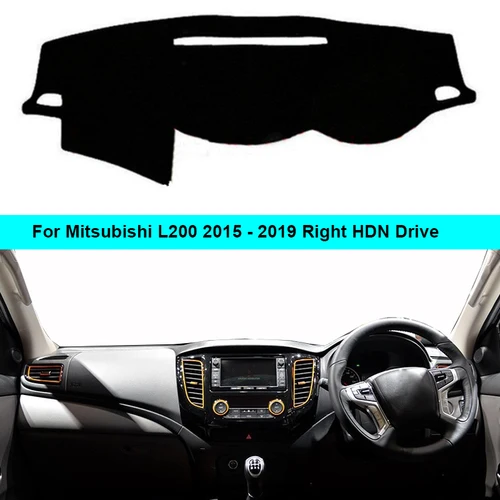 Imagen 2 del producto Cubierta de salpicadero interior de coche, alfombra de salpicadero para Mitsubishi L200, 2015, 2016, 2017, 2018, 2019, LHD, RHD, Parasol, cojín
