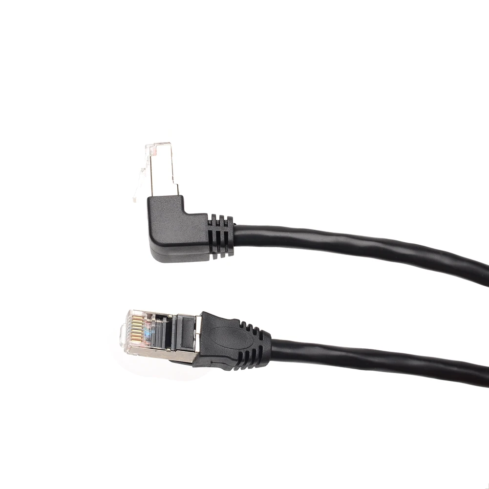 Podwójne łokieć w dół i w górę pod kątem 90 stopni Cat5e CAT6 8P8C FTP STP UTP Cat 5e kabel sieciowy Ethernet RJ45 Lan Patch Cord 0.5m-5m