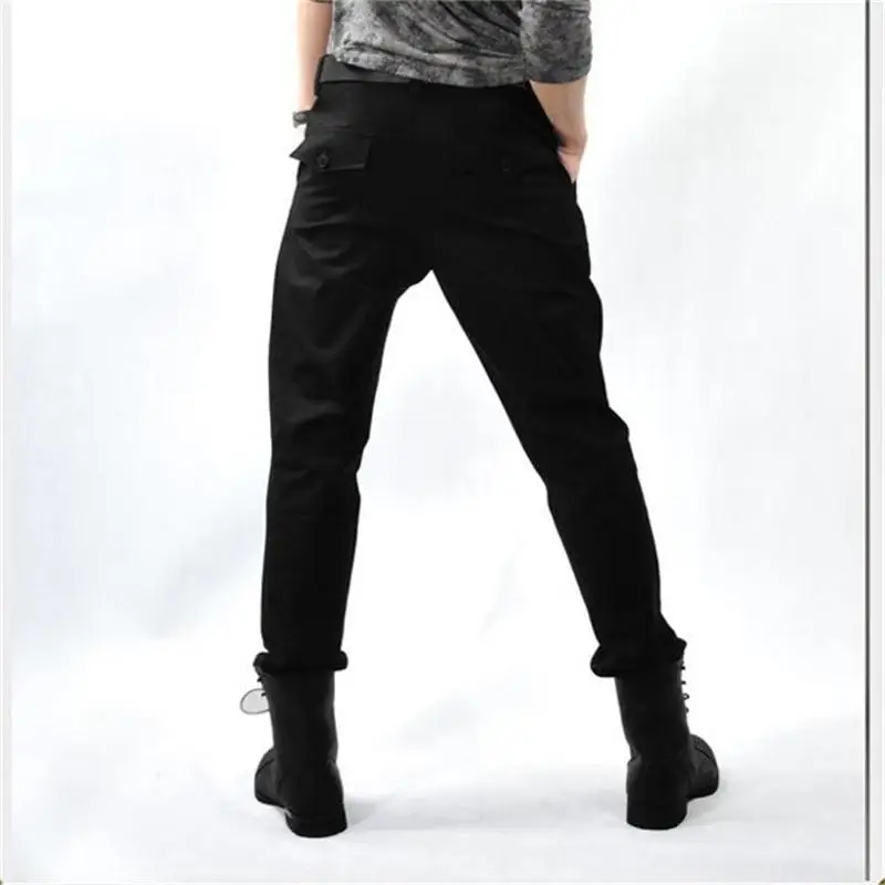 Men's Pants Spring And Fall Fashion Casual Small Feet Pants Bloomers Boots Trousers For Men Plus Black Yamamoto Style