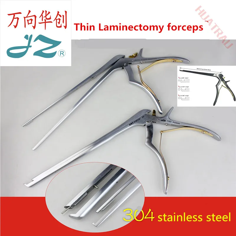 

JZ Orthopedic instruments medical black ultra thin laminar bone biting forceps spinal and lumbar vertebrae gun bone scissors