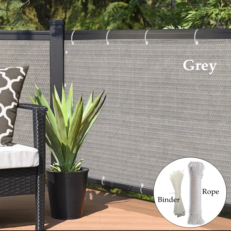 

Grey HDPE Balcony Privacy Net Fence Rail Shielding Anti-UV Windproof Apartment Protection Balcony Terrace Shelter Privacy Net