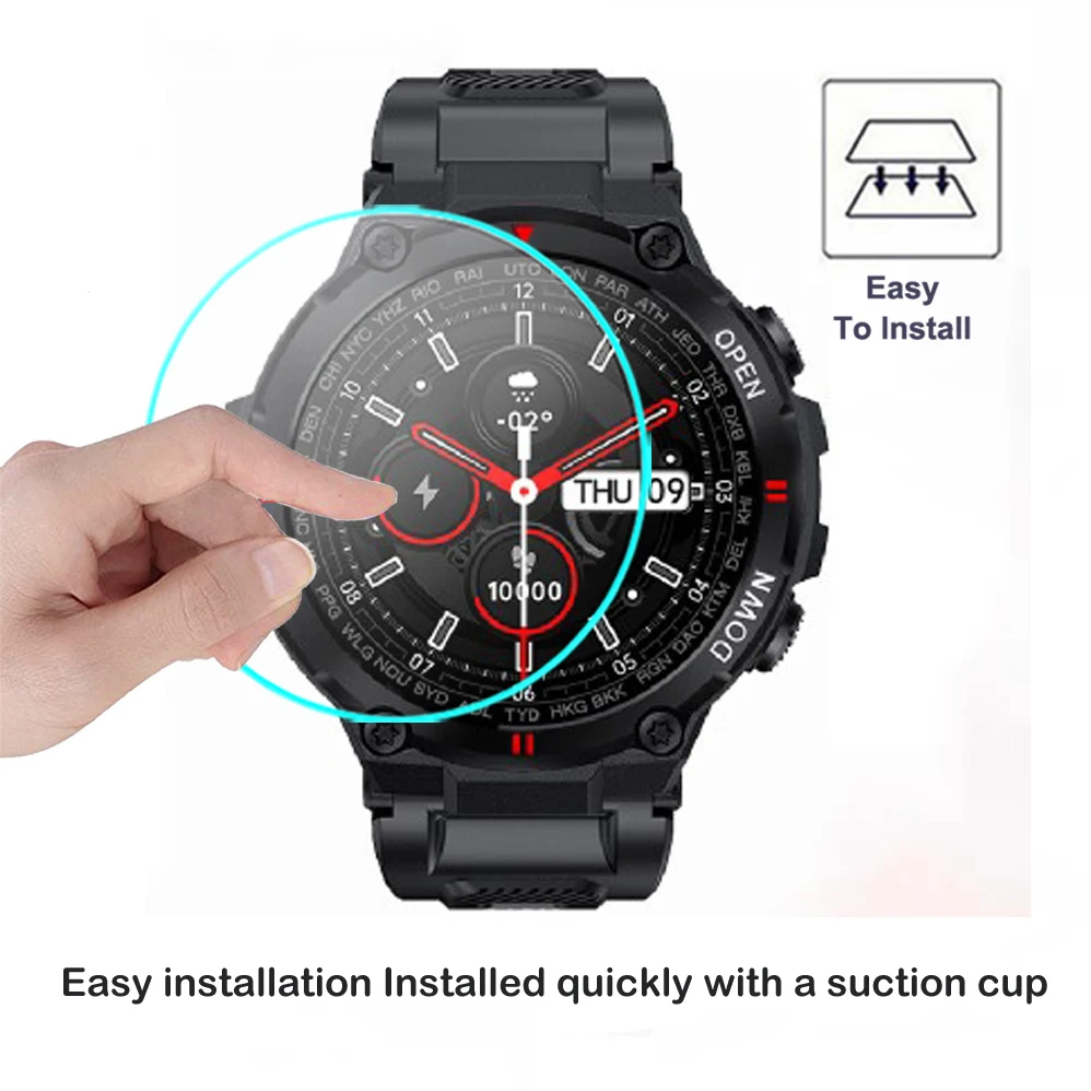 Pellicola proteggi schermo trasparente 2PCS HD per LEMFO K22 Smart Watch pellicola in vetro temperato 9H antigraffio vetro di protezione impermeabile