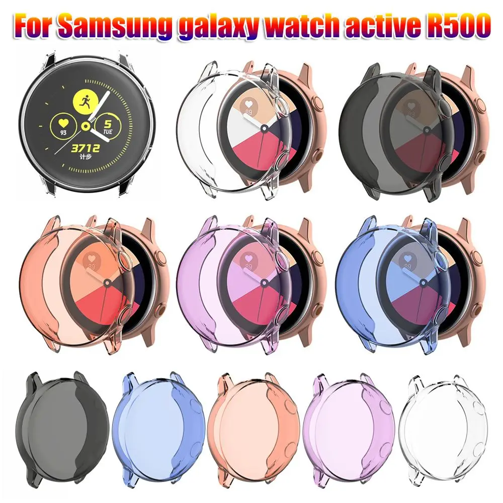 Protector de pantalla de caja de reloj de TPU de cubierta completa suave a prueba de golpes clásico de 40 mm para Samsung Galaxy Watch Active